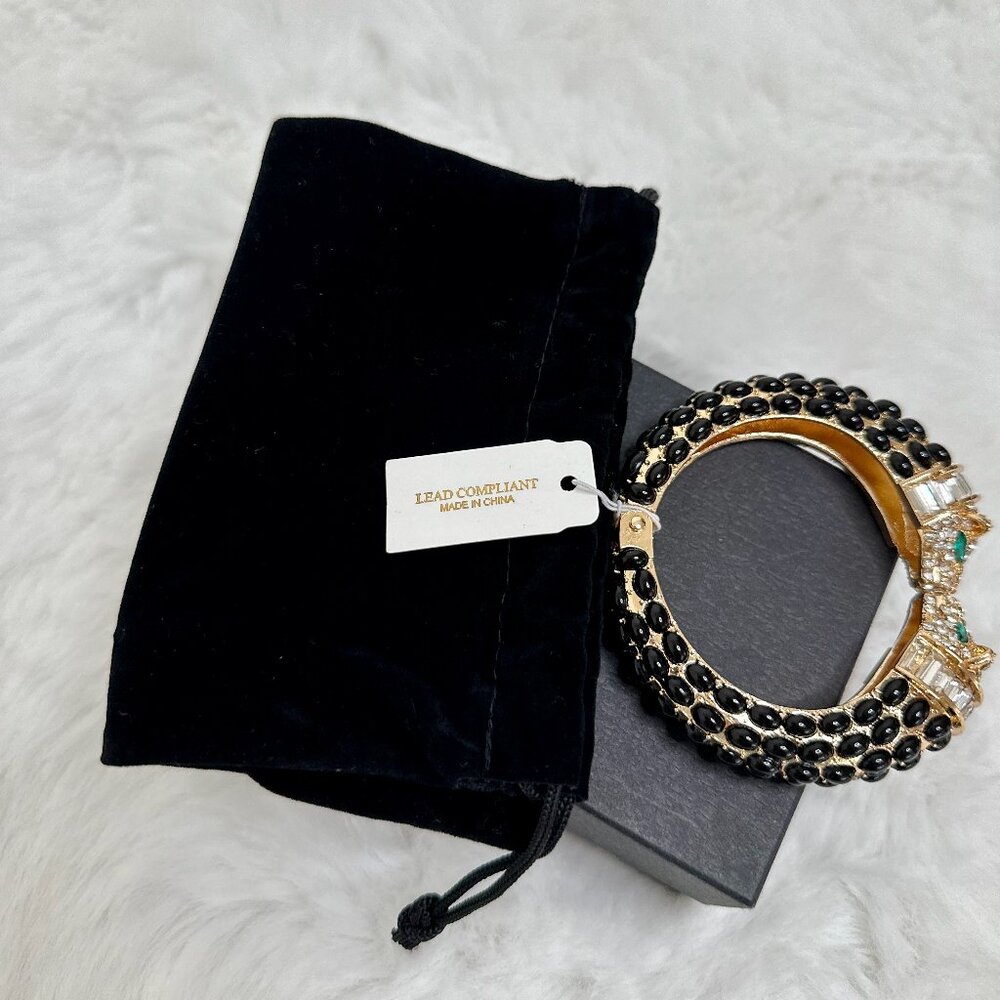 Natasha Couture Gold & Black Panther Bracelet - Picture 7 of 13